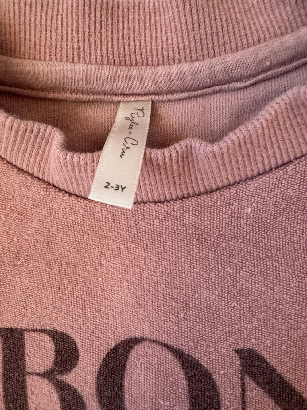 Rylee + Cru Bon Voyage Pink Mauve Terry Sweatshirt Set - sz 2-3 Toddler Girls